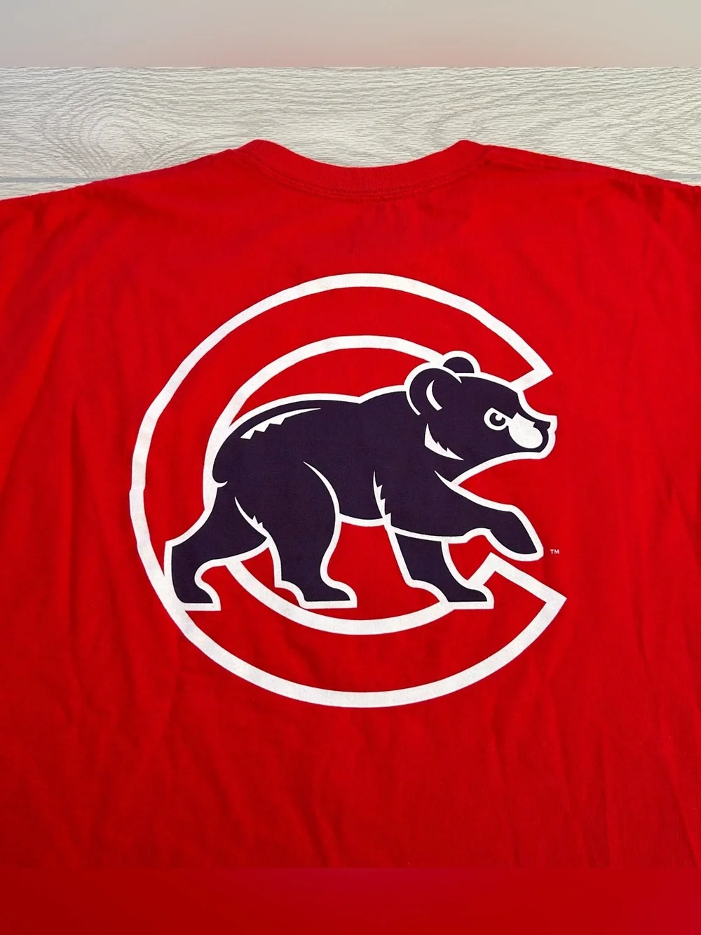Vintage Nike Team Chicago Cubs MLB Men’s Center Swoosh T-Shirt Y2K Red size M